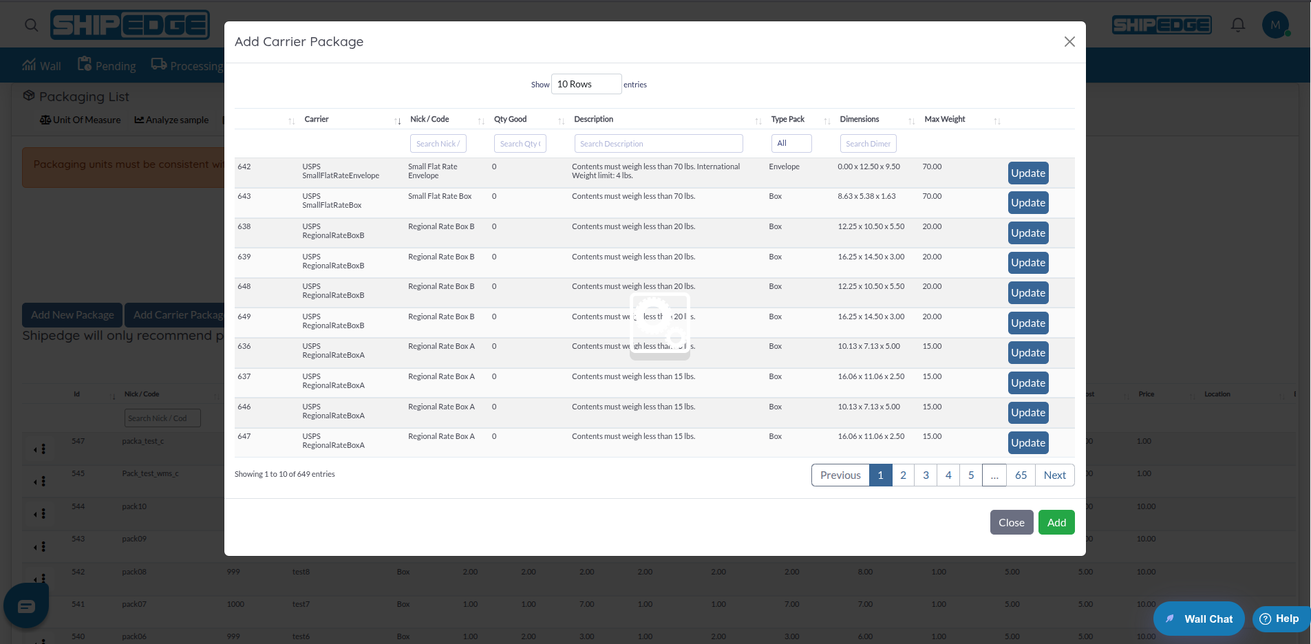 Carrier Packages Overview