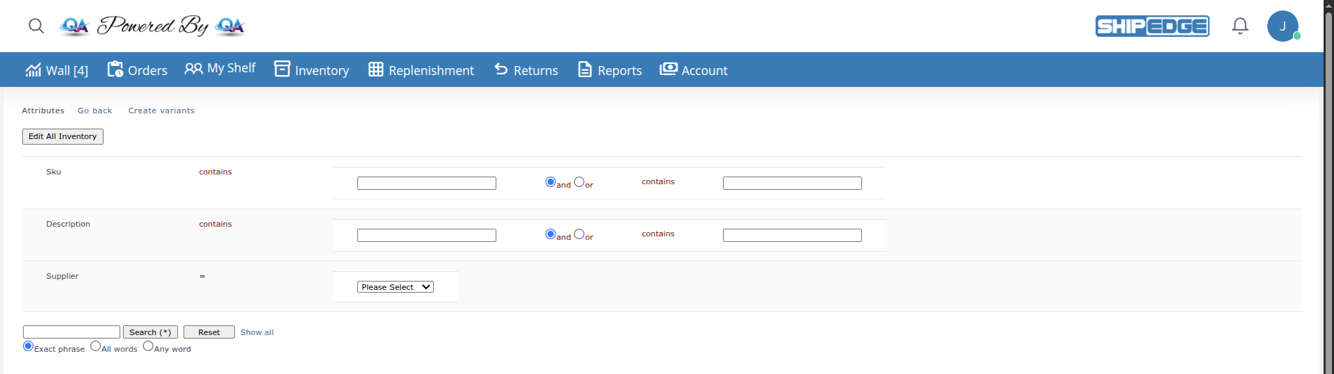 Product Attributes Search