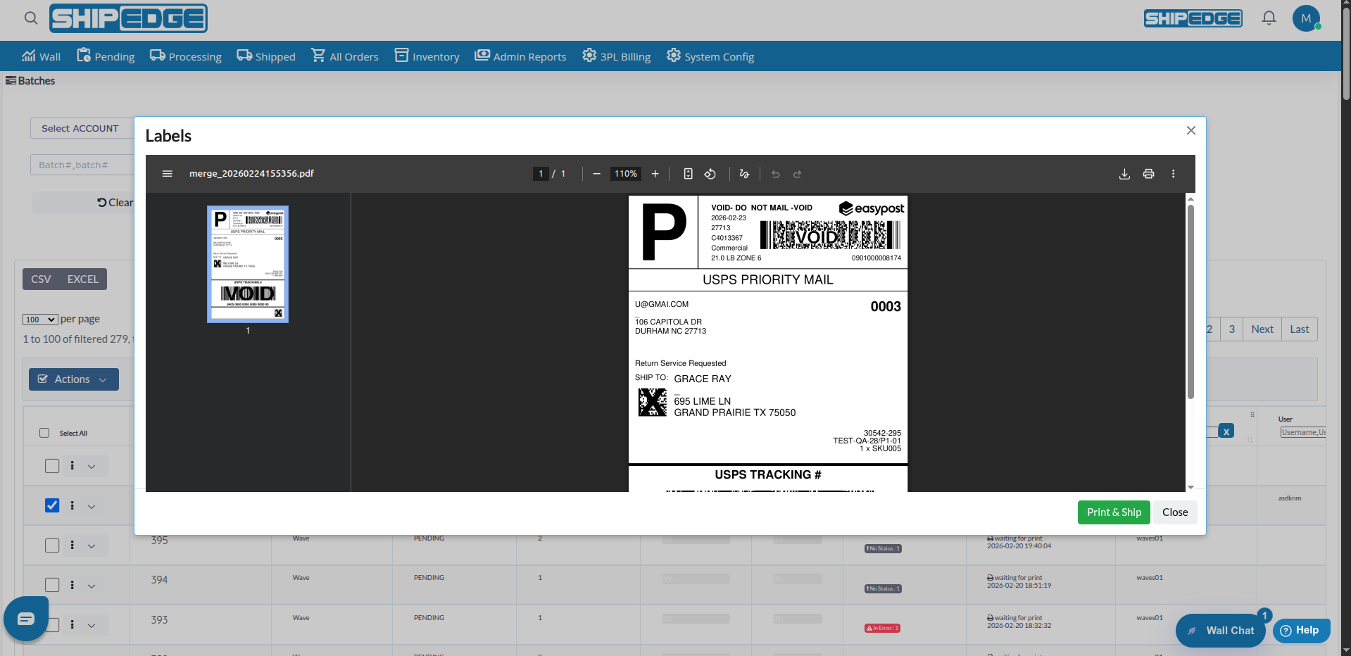 Printing Batch Labels