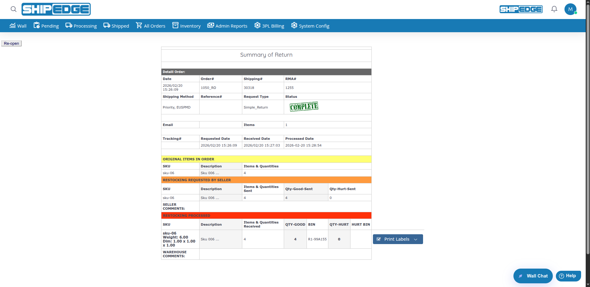 Archived Return Details