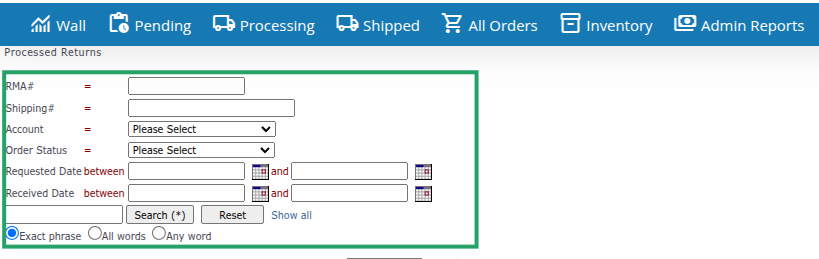 Filtering and Searching